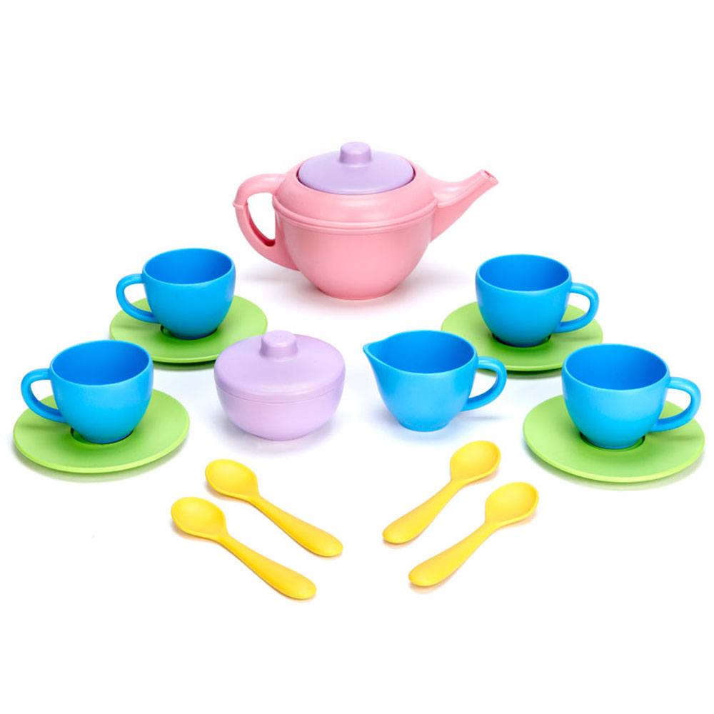 Plastic play tea set online